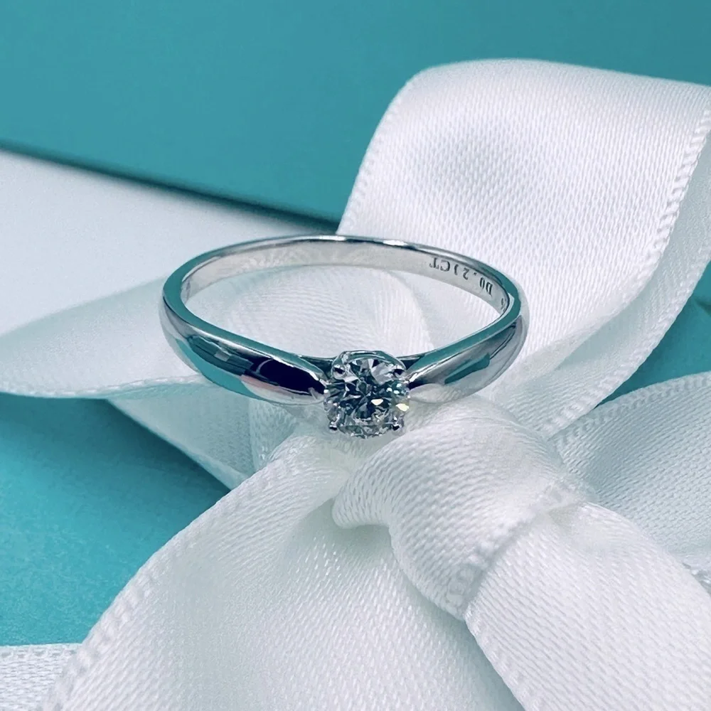 Tiffany & Co. .21 CT Harmony Diamond Engagement Ring w Certificate & Packaging